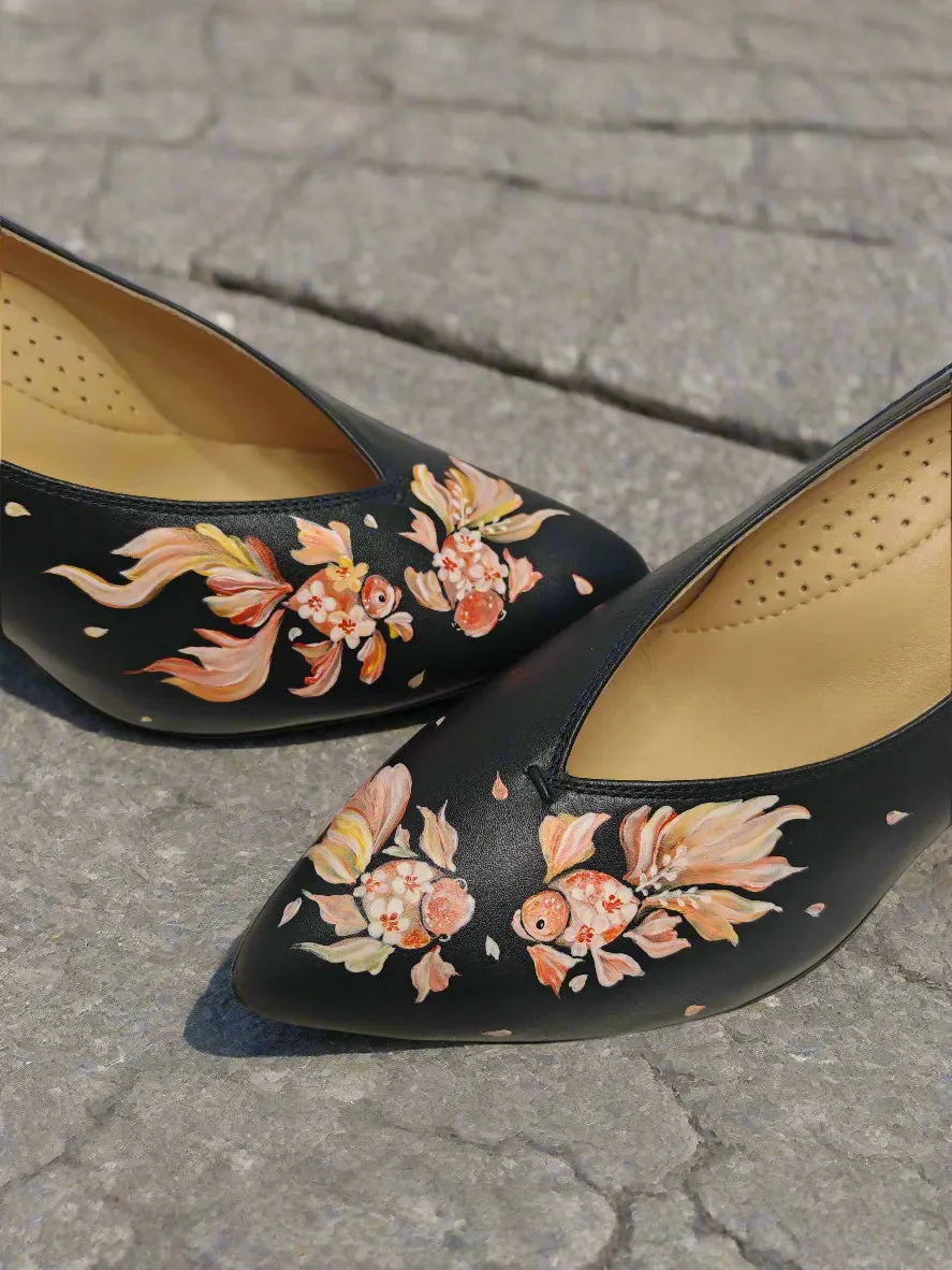 AI Shoeful 2" Chunky Heels - Dreamy Goldfish
