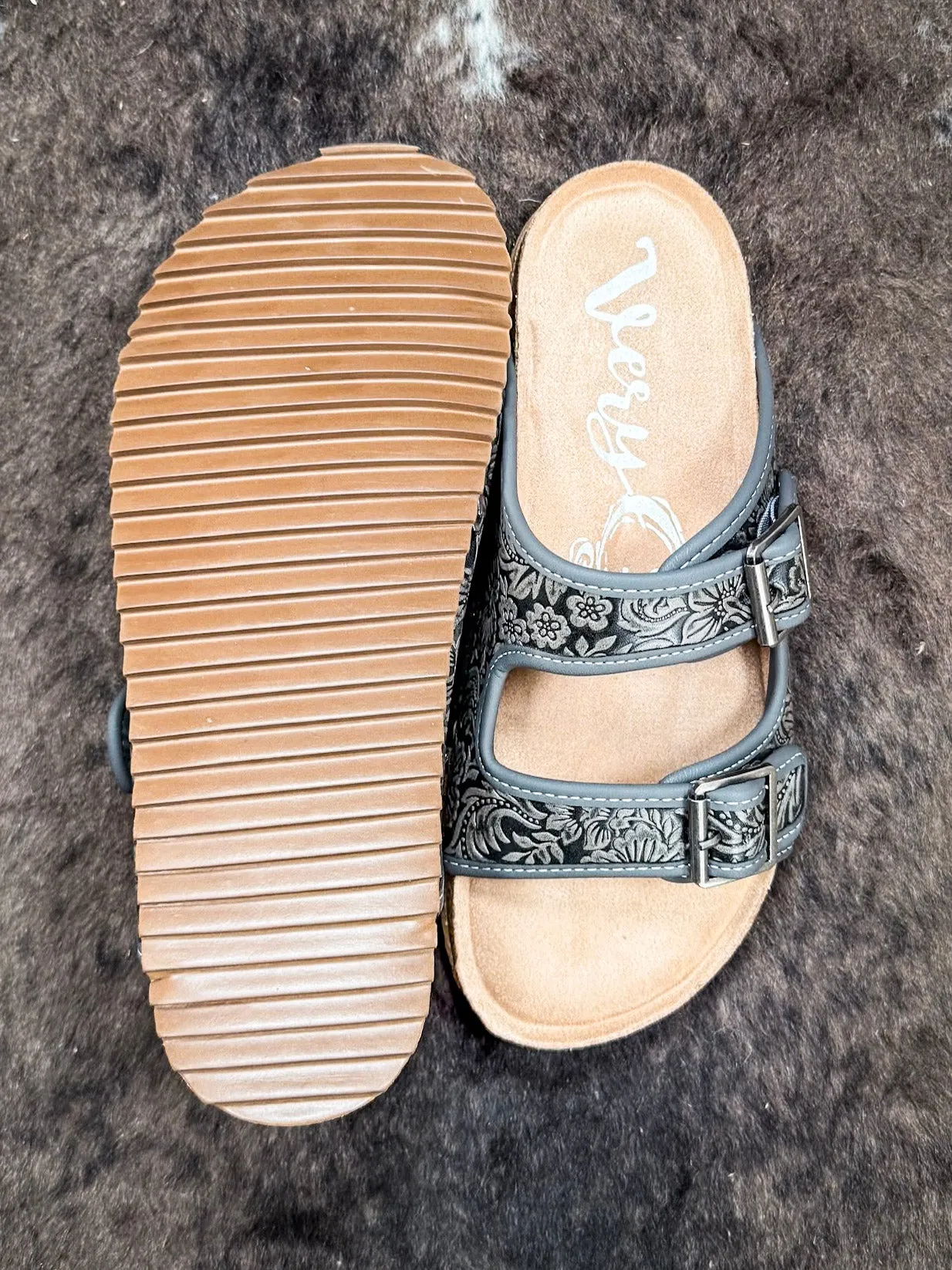 Berry Sandal in Grey by Very G