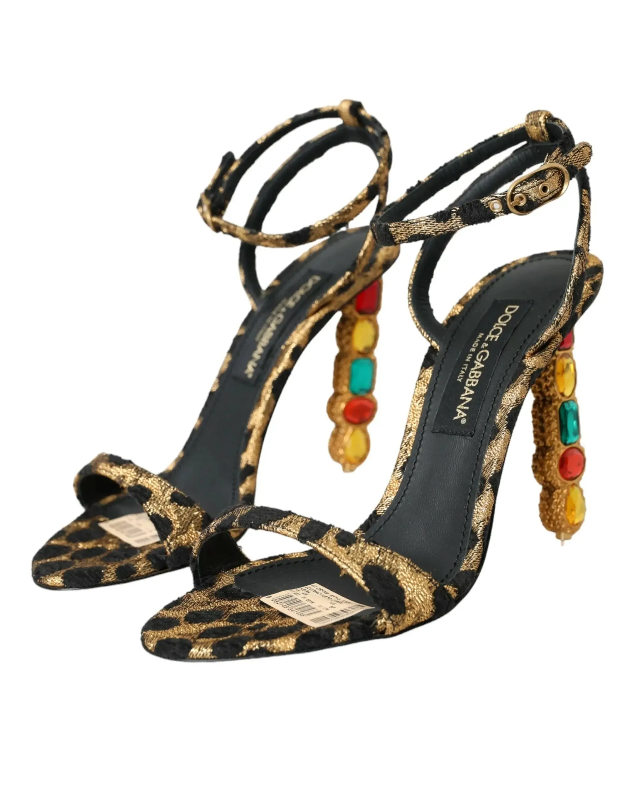 Dolce & Gabbana Leopard Crystals Sandals