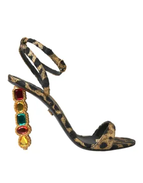 Dolce & Gabbana Leopard Crystals Sandals