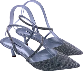 Dune Silver Competizione Pointed Heels EU 38 UK 5