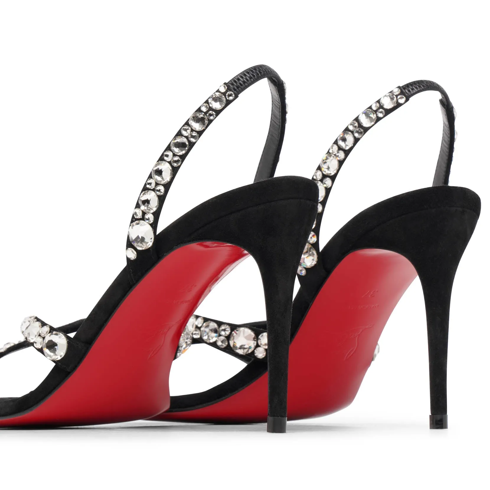Emilie 85 black strass sandals