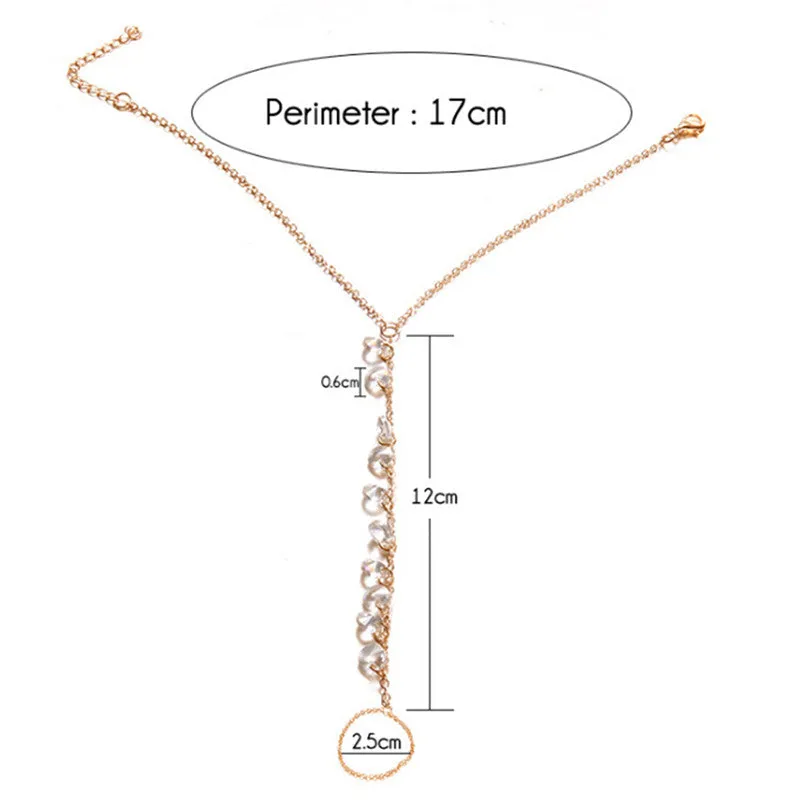 Fashion  Barefoot Sexy Crystal Sandals Beach Sexy  Leg Chain