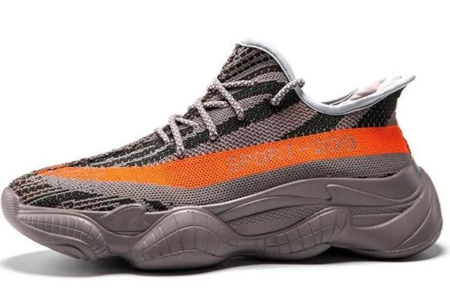 Fashion Mesh Breathable Comfortable Flyknit Men's Sneakers