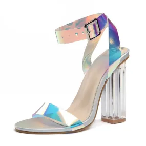 Iridescent Chunky Heels