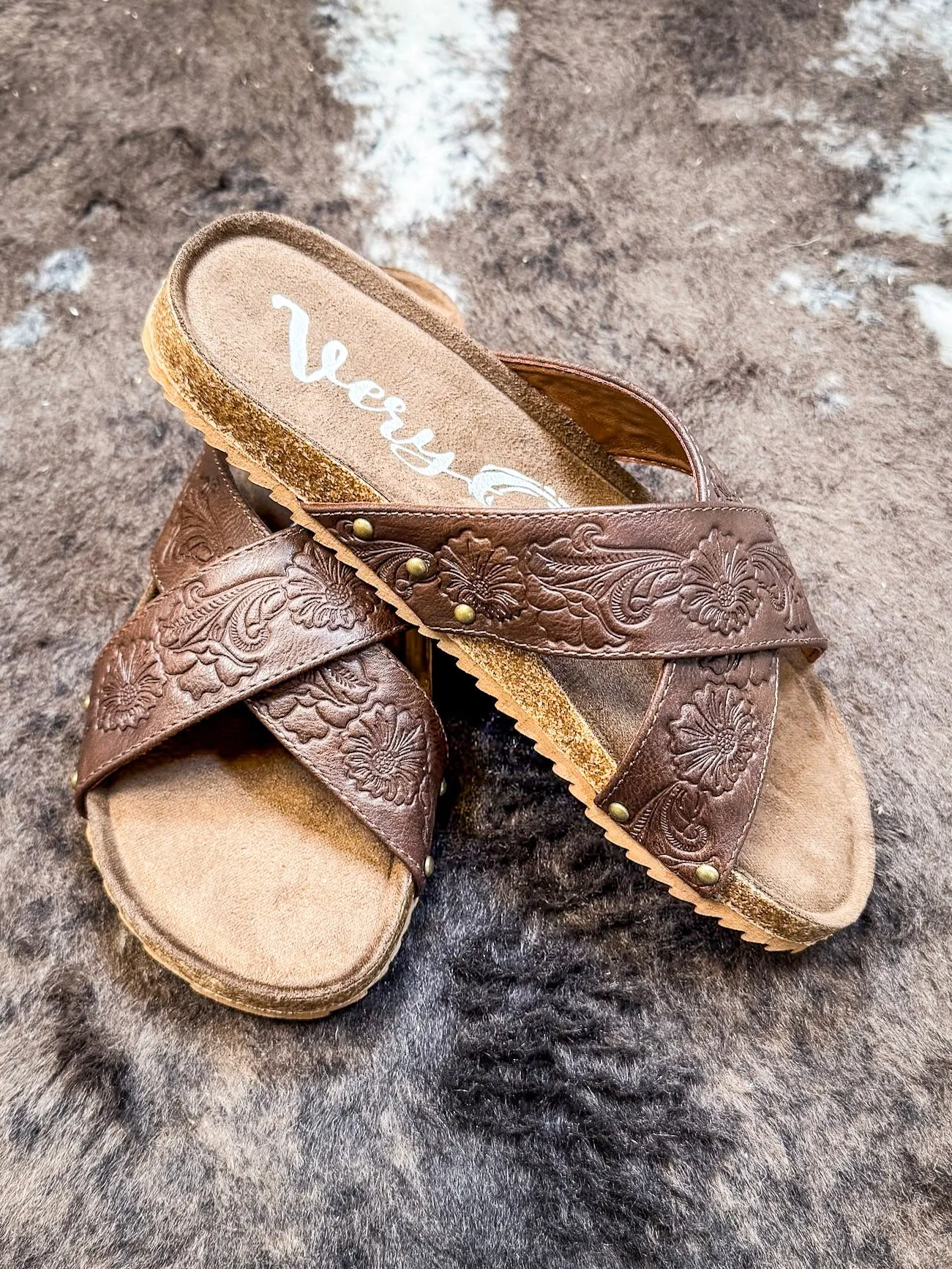 Jaycee Sandal in Brown by Very G