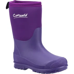 Junior Hilly Neoprene Wellingtons Boots Purple