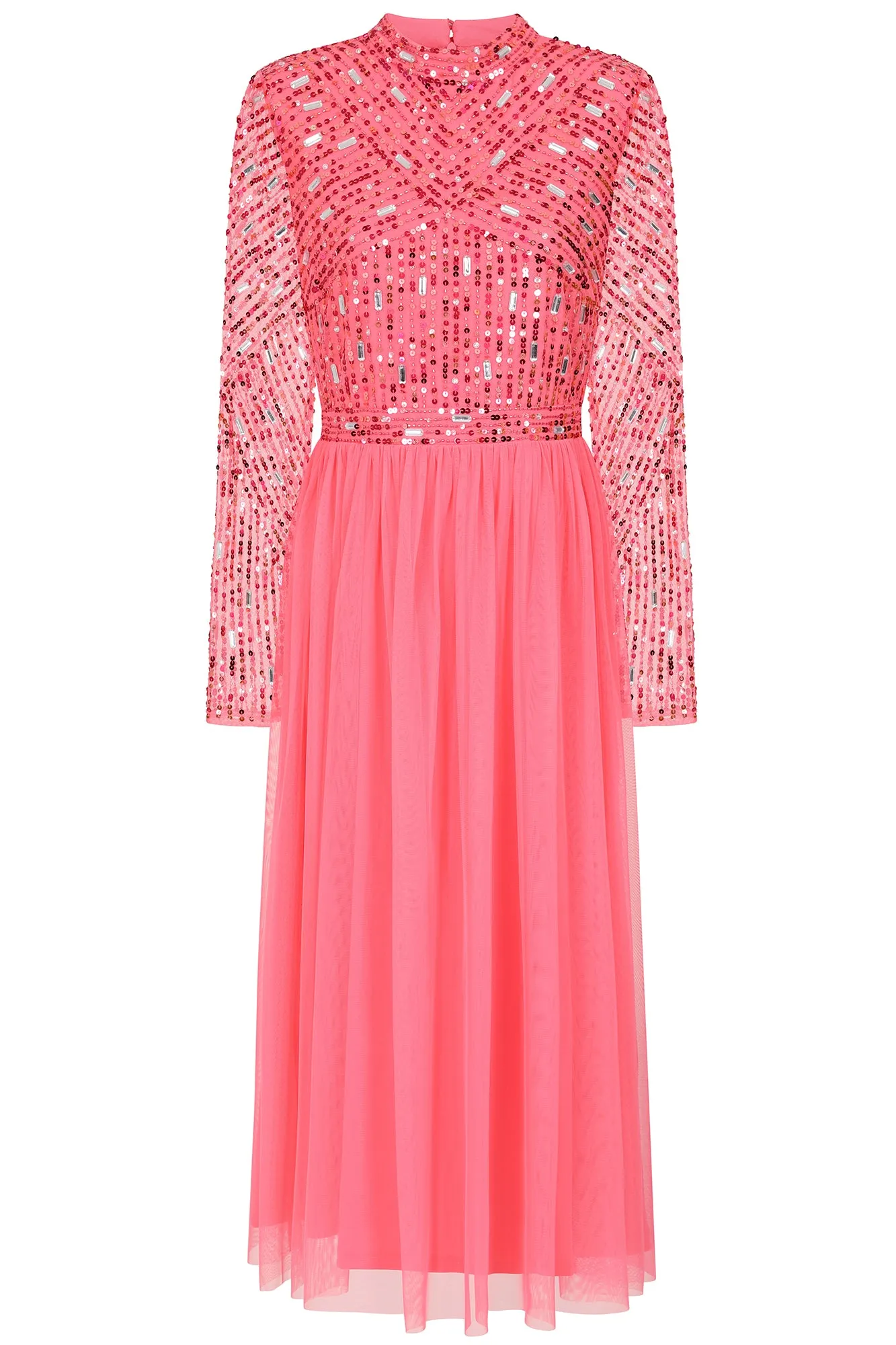 Lela Strawberry Embellished Midi Dress