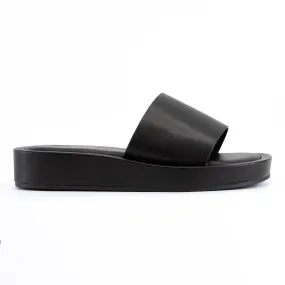 Romina - Women's Wide Fit Slide Flatform Sandals Front Strap