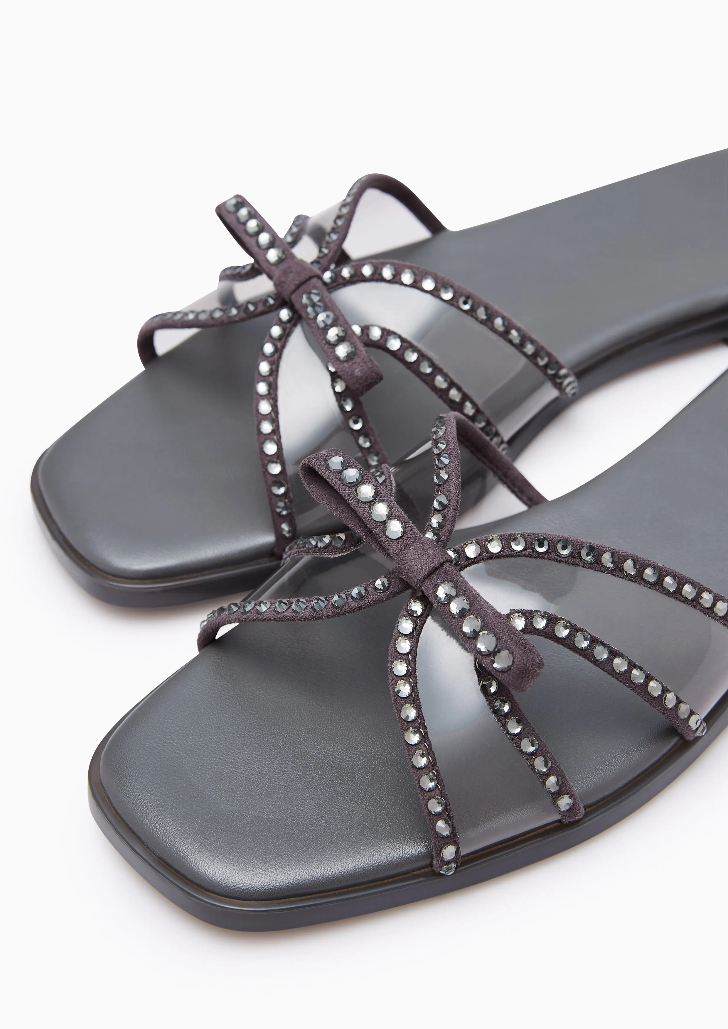 Spencer Flat Sandals Dark Grey