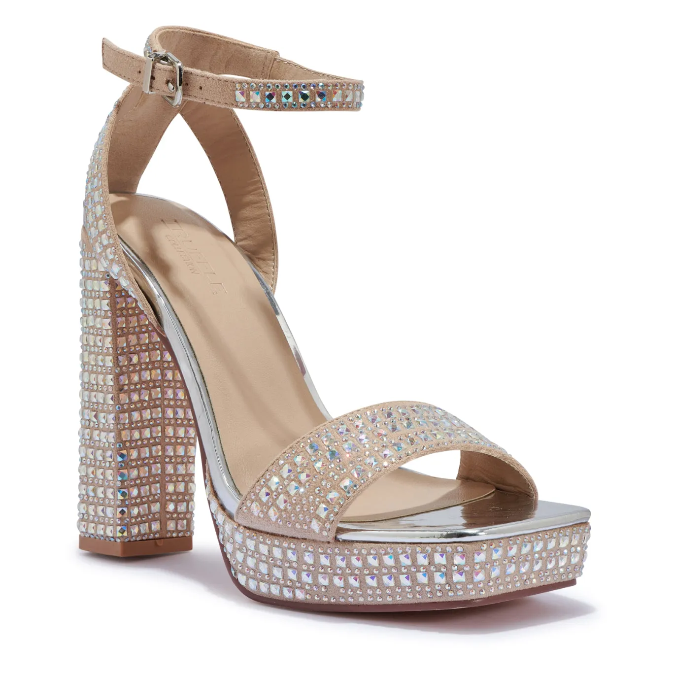 SWANK6 – SWANK6 JEWL ENCRUSTED BLOCK HEEL PLATFORM
