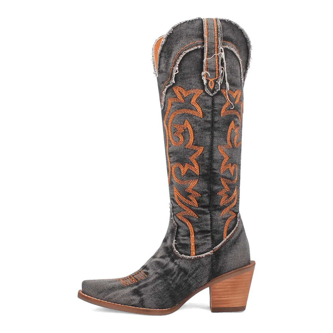 Texas Tornado Black Denim Boots by Dingo
