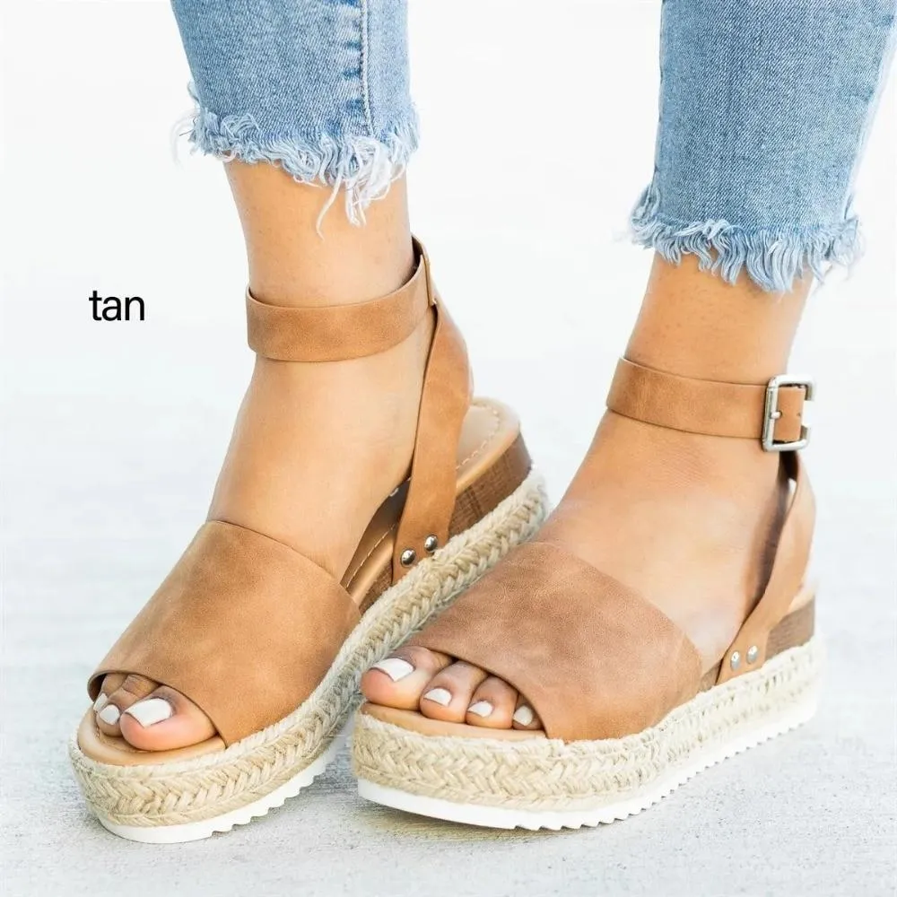 Women Sandals Plus Size Wedges Summer Flip Flop Platform Sandals
