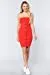 Women's Button Down Sleeveless Tube Mini Dress