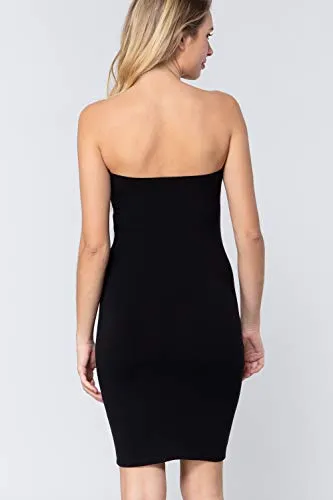 Women's Button Down Sleeveless Tube Mini Dress